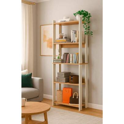 Estante Organizador Livreiro Estilo Industrial MDP Escritorio Prateleira Livros Sala Cozinha Decoração