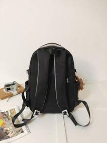 Stylish Backpack For High School Girls, Fresh & Sweet, Large Capacity Travel Backpack, Minimalist Design - Multicolor - View 9