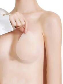 2 片装水滴形提拉乳贴 – 隐形硅胶乳贴，可重复使用，可裁剪以适应无肩带内衣 - 彩色 - 查看 5