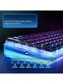 Custom Computer Keyboard Keycap, Keycap Set, Suitable For Gaming Keyboards - สีดำ - ดู 3