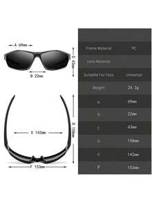 1 Pair Fashion Sports Fashion Glasses, Luxury Brand Designer Decorative Glasses, Suitable For Cycling, Running, Fishing, Hiking, Skiing, Motorcycling, Driving, Trekking, Camping, Outdoor Sports, Retro Fashionable Glasses, Ice Blue, Green, Orange Lenses, Good Day And Night Vision (Note: Glasses Case Not Included)