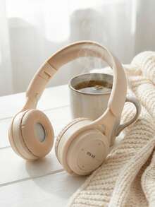 New Arrival Wireless Headphone With Hi-fi Stereo, Heavy Bass, Hd Calling, Foldable Design, Portable For Girls, Macaron Style, Ideal Gift - Apricot - View 12