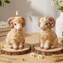 1pc Sheep Shaped Silicone Candle Mold - DIY Scented Candle - Creative Realistic Lamb Figurine - Display Item - Plaster Mold - Resin Craft - Eid Al-Adha Creative Gift - White - View 5