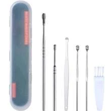 6 Pcs Ear Pick Earwax Removal Kit Ear Cleaning Tool Set Ear Curette Ear Wax Remover Tool With Cleaning Brush And Storage Box - As Pic - View 5