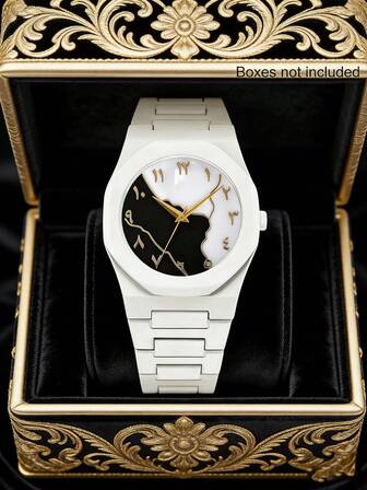 Relógio de quartzo unissex com pulseira de borracha branca, estilo esportivo casual, design inovador, pulseira ajustável, mostrador redondo com rebites, ideal para uso diário, presente de aniversário, festa, encontros de fim de ano, escolha perfeita para você ou para presentear amigos. (Caixa não inclusa)