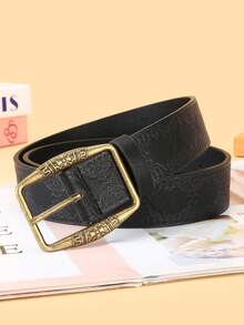 Women's Fashion Square Metal Buckle Belt, Minimalist Casual Elegant Solid Color Ladies Belt, Versatile For Dresses And Pants, Suitable For Daily Wear, Modern Minimalist Design, Durable - C097 - View 8