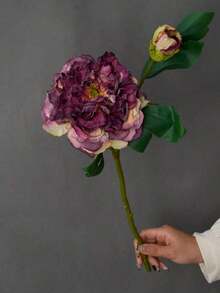 1pc Realistic New 2-Head Peony Vintage Style Home Living Room Decoration Fake Flower Arrangement, Valentine's Day, Gift - 彩色 - 查看 7