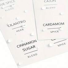 144 piezas/8 hojas Etiquetas blancas impermeables para especias, etiquetas de clasificación de condimentos, pegatinas redondas de 3,8 cm - Multicolor - Ver 5