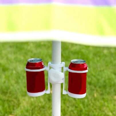 Outdoor Umbrella Cup Holder - Outdoor Umbrella Accessories Can Hold Drinks, Snacks And Simple Storage - Plastic Beverage Tray Stand Suitable For Camping, Fruit And Beverages - Multifunctional Outdoor Umbrella Base And Stand