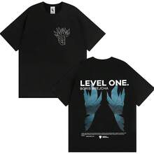 Camiseta de verano para hombres y mujeres de la gira de Boris Brejcha, cuello redondo hip-hop Y2K2025, camiseta de algodón puro 100% impresa - Negro - Ver 1