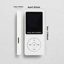 Máy nghe nhạc MP3/MP4 cầm tay, màn hình LED, giao diện USB, đài FM, hỗ trợ MP3 và thẻ nhớ Micro SD, pin lithium polymer sạc lại tích hợp, bao gồm tai nghe và cáp dữ liệu, thích hợp cho các hoạt động thể thao ngoài trời và du lịch. - Nhiều màu - Xem 3