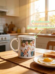 1Pc Personalized Photo Mug – Custom Picture Coffee Cup, High-Quality Print, Everyday Use Ceramic Mug, Thoughtful Gift From Daughter To Dad, Perfect For Birthdays, Father's Day & Daily Coffee Moments - Multicolor - View 6