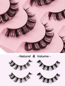 7 pares de pestañas postizas de visón sintético ruso D Curl de 15 mm, con volumen dramático, extensiones de pestañas falsas, buen regalo para mujeres - Pestañas postizas de tira rusa - Ver 3