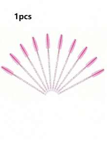 Bộ 100/500 cọ chuốt mascara đen dùng một lần, cọ kẻ lông mày, dụng cụ trang điểm mini, cọ kẻ lông mày, cọ tán phấn mắt, cọ xoắn ốc, quà tặng kèm. - Hồng - Xem 18