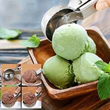 1 Piece, Ice Cream Scoop, Melon Seed Scoop, Stainless Steel Baking Scoop, Dig-Out Ice Cream Scoop With Trigger, Modern Dough Scoop, Reusable Melon Seed Scoop, Suitable For Restaurants, Weddings, Parties, Home Kitchen Gadgets, Dorm Essentials - 多功能湯匙 - 查看 5