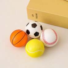 4/8/12个装实心泡沫足球、篮球、网球、棒球减压弹力球 - 彩色 - 查看 8