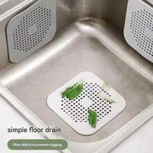 1/3pcs Drain Hair Catcher Filter, Suction Cup Sink Strainer, Square Silicone Shower Drain Cover, Durable & Easy To Clean Kitchen Bathroom Floor Drain Filter, Bathroom Kitchen Tool To Prevent Clogging - Multicolor - View 11