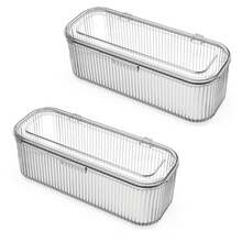 1pc Transparent Makeup Brush Holder, Makeup Sponge Storage Box With Lid, Portable 12-Slot Organizer Box For Earrings/Rings/Necklaces, Makeup Room Decor,Makeup Bag,Travel Essential - Multicolor - View 9