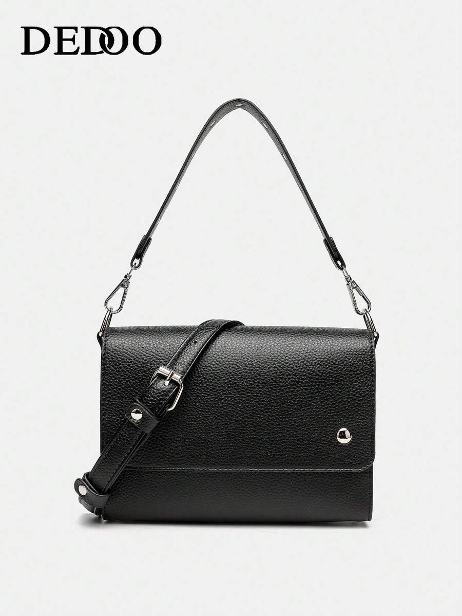 2026 New Ladies Practical Sense Of Advanced Design Shoulder Bag Fashion Joker Small Bag Female Bag Wooden Bag - Black - View 1