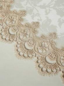 HXARTMIS 1 chiếc khăn trải bàn tròn/chữ nhật/vuông sang trọng, thêu jacquard màu be và trắng, phù hợp cho nhà bếp, sân vườn, nhà hàng, quán cà phê, khách sạn. Tuyệt vời cho đám cưới, tiệc ngoài trời, sinh nhật, trang trí ngày lễ. Có nhiều kích cỡ để lựa chọn. - Màu be - Xem 6