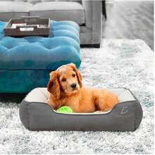 Cama Rectangular Lavable para Perros, Cálida y Cómoda, -Para Perros Medianos y Grandes - Nido cuadrado de ramio ta - Ver 2