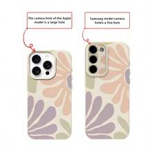 1pc TPU Material Spring Soft Marshmallow Flower Pattern Phone Case Compatible With IPhone 17 Pro Max/17/16 Pro Max/15/13/12/11, S20 FE/A15/S24/A55, Compatible With Redmi Note 11/Note 12/Note 13 Pro, Full Coverage Anti-Drop Soft Protective Phone Cover - White - View 7