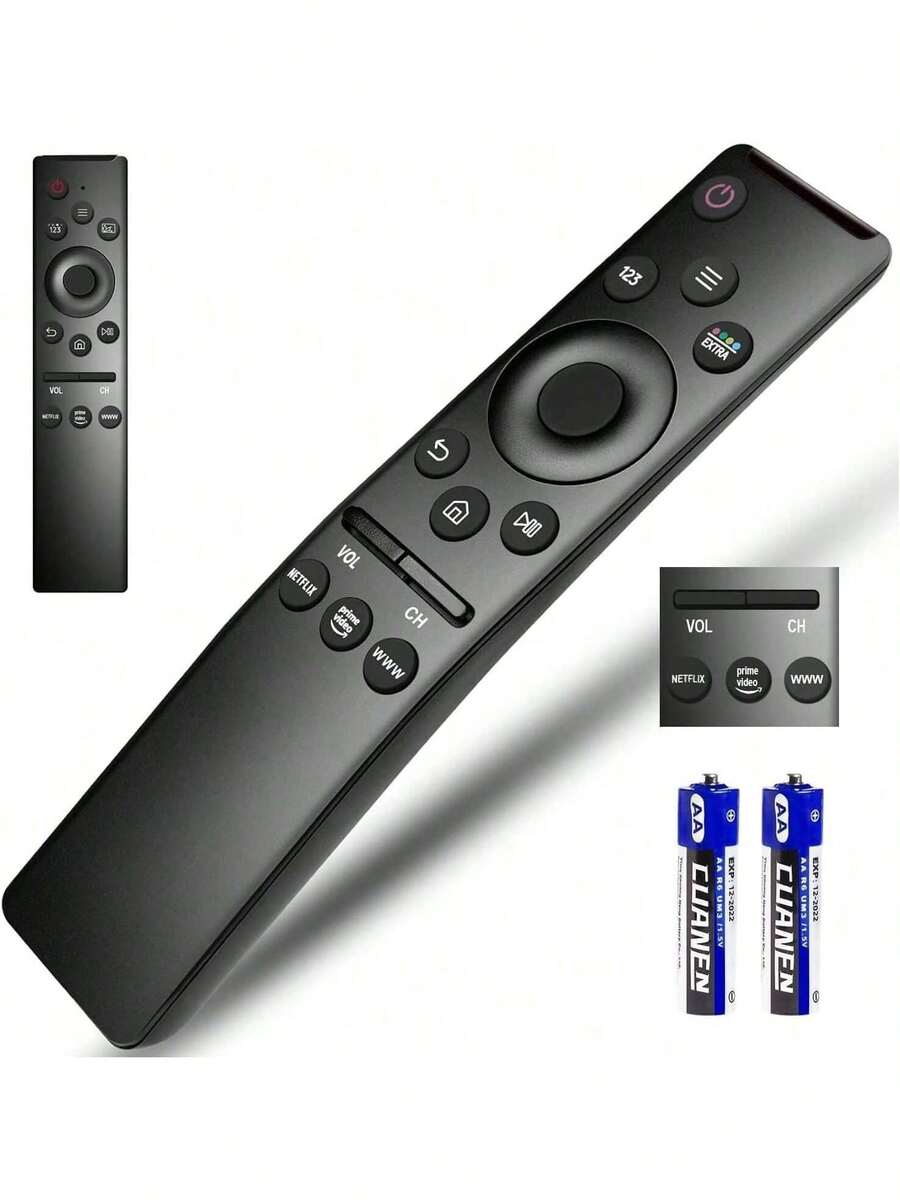 Control remoto para Sam Smart TV, compatible con el modelo BN59-01259B, para televisores Sam QLED, UHD, SUHD, HDR, LCD, LED, HDTV, Marco Curvo, 4K, 8K, 3D y Smart TVs - Negro - Ver 1