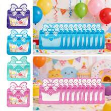 10pcs Gift Bags With Bow Handles And Seals, Creative Gift Packaging Suitable For Candies, Cookies, Snacks And Birthday Parties