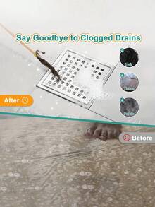 Disposable Cuttable Drain Cover Net Sticker, Bathroom Drain Cover Sticker, Rollable Hair Catcher Drain Sticker - Multicolor - View 7