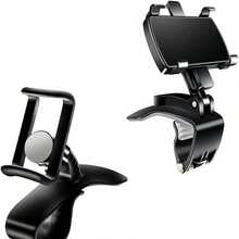 Supporto universale per telefono con clip per cruscotto auto, rotazione a 360°, 1 unità, per GPS, telefono cellulare e smartphone - nero - Visualizzare 2