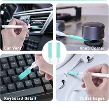 1支白色长柄容器清洁刷，适用于清洁杯子、瓶子、罐子、咖啡杯和酒杯 - 紅白色 - 查看 7