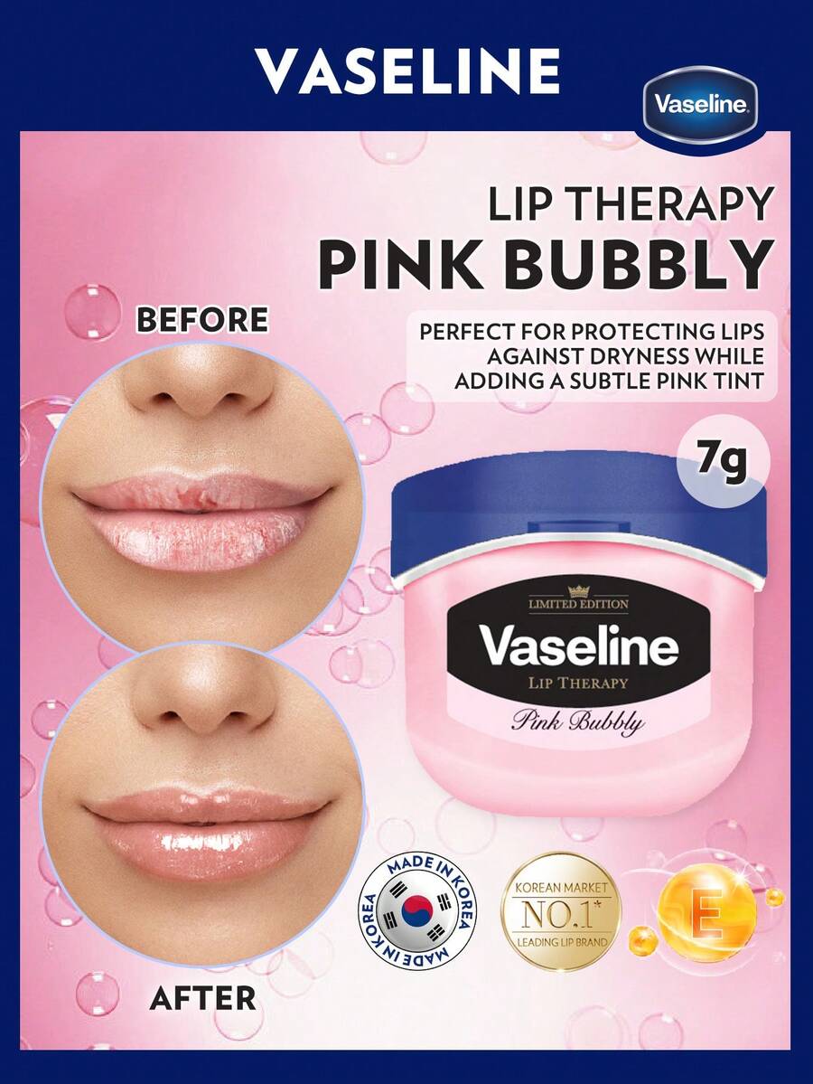 Vaseline [7克] | 斋月祝福 | | 开斋节后焕发光彩 | | 玫瑰滋养润唇膏 | | 深层滋润极度干燥的双唇 | 纯素润唇膏 | 韩国制造