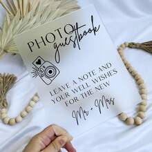 Acrylic Photo Guestbook Sign, Wedding Guestbook Sign, Snap It Stick It Sign For Wedding, Acrylic Wedding Sign, Please Sign Our Guestbook,Acrylic Table Sign,Birthday Party Table Sign , Acrylic Signage,Wedding Table Sign - Multicolor - View 2