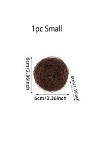 4个仿真鸟巢，手工工艺鸟巢，家居花园户外节日春季装饰，仿藤编织鸟巢，DIY藤编鸟巢装饰，干木鸟巢道具，适用于所有房间，非鸟类爱好者的最佳选择，复活节派对乡村鸟笼，节日礼物的最佳选择 - 彩色 - 查看 11