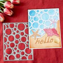 Creative Bubble Backdrop Cutting Dies, DIY Scrapbooking Album And Embossing Stencil, Greeting Card Making Tool, Card Paper Cutting Crafts ,Gift Card Making Template Die Cuts. - Silver - View 5