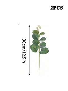 5pcs/3pcs/1pc 23.6 Inch Artificial Eucalyptus Branches, Realistic Touch, Green Fake Foliage Stems, Bulk Faux Plants For Wedding Bouquets, Vase Fillers, Home Decor, Office Farmhouse Style, Valentine's Day, Birthday, Graduation - Multicolor - View 14