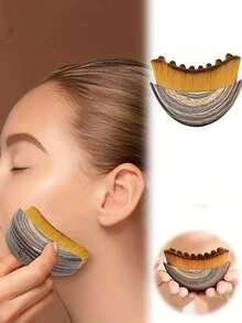 1pc Face Lymphatic Contour Brush - Lymphatic Contour Face Massage Brush, Eye & Neck Care Brush, Can Be Used For Contouring, Shaping Facial Lines During Makeup, A Specialized Facial Contouring And Care Tool - Multicolor - View 7