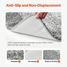 Gradient Grey Bathroom Floor Mat, Simple Design, More Resistant To Dirt, Bathroom Rug 36"X24" Absorbent Soft Bath Mat Machine Washable Quick Dry Non-Slip, Large Size, Dirt Resistant, Antibacterial, And Good Water Absorption - Xám - Xem 6