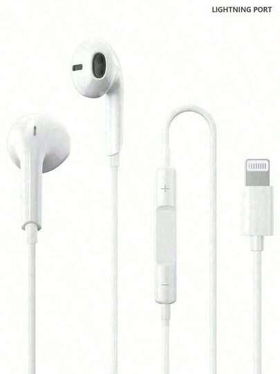 Wired Headphones In-Ear Earbuds Earphones Compatible With Iphone/Ipad Lightning ,Wired EarPods Headphones With Lightning Connector, Compatible With Iphone With Built-In Remote To Control Music, Phone Calls, And Volume Compatible With Iphone 14/13/12/11/XR/XS/X/8/7/SE/Pro/Pro Max