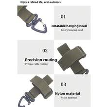 1PC Multi-Purpose Nylon Gloves Hook Outdoor Camping Tactical Climbing Rope Holder Anti-Lost Hanging Buck Strap Safety Clip Belt - Multicolor - View 6