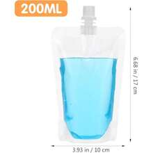 Plastic Drinking Pouch 50 Pcs Plastic Flasks 200/250ml Plastic Flask Bags Plastic Drink Bag With Spout For Milk Beverage Tea - 200ml - View 8