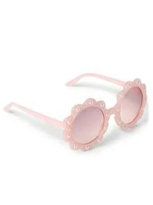The Children's PLACE Girls Faux Pearl Flower Sunglasses - ROSE MIST - View 2