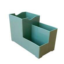 Multi-Functional Desktop Stationery Organizer Box, Dorm & Office Supplies - Three-compartment Storage Box - View 9