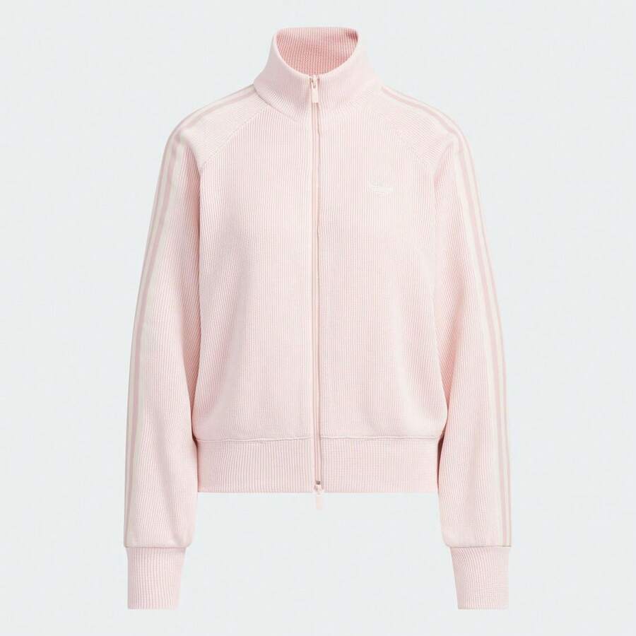 Adidas Originals Women's ORIGINALS KNIT BALOON TRACK TOP Retro Knit Loose Fit Jacket - Pink - View 1
