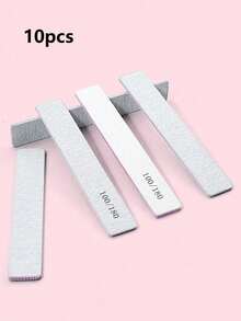 5/15/50pcs Professional Nail Files, 180/100 Grit Natural Nail Files, Double-Sided Washable Fine Textured Nail Files, Suitable For Home And Salon Use - Multicolor - View 12