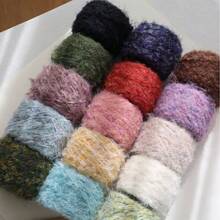 Loop Yarn Handmade DIY Yarn Ball, Soft Skin-Friendly Yarn, Used For Knitting And Crocheting Bags, Scarves, Sweaters, Hats, Handmade Brooches And Other Items, 50g/ Roll. Explain - Multicolor - View 3