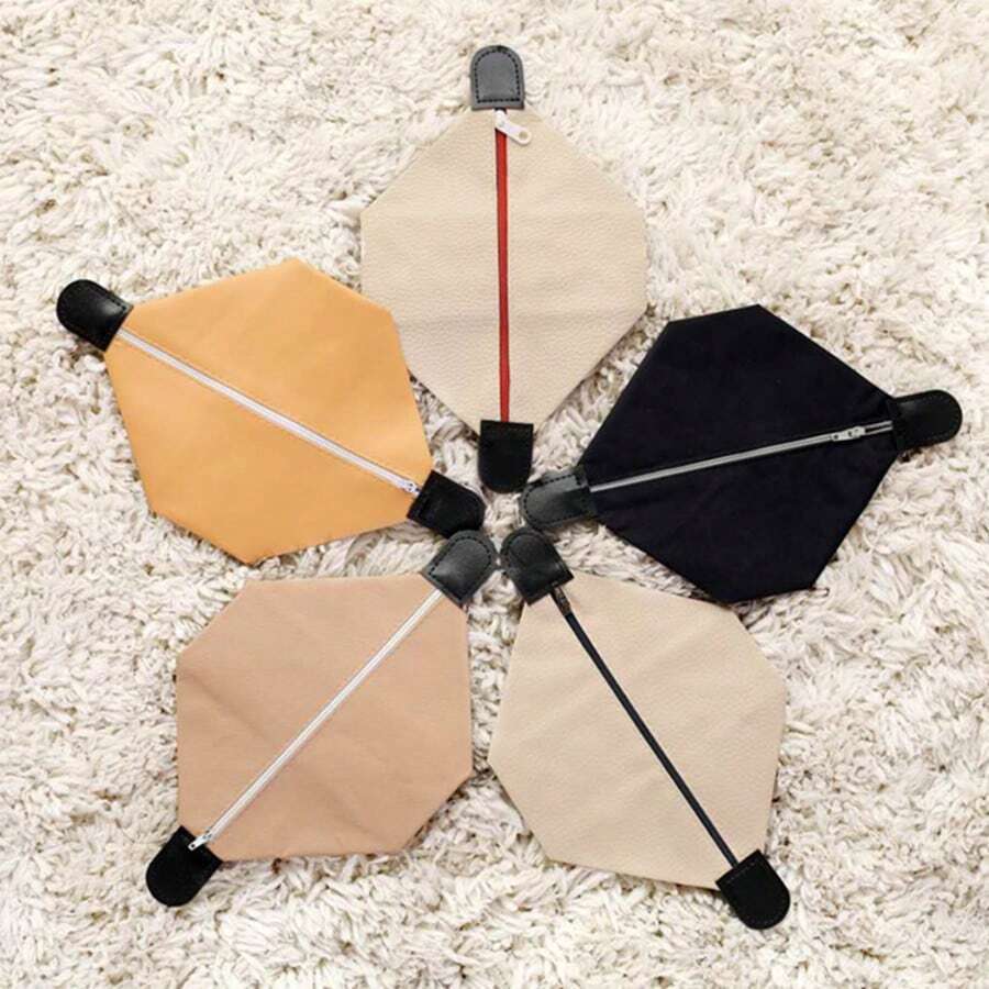 可折叠旅行洗漱收纳包，现代简约饺子造型女士化妆包 - 彩色 - 查看 1