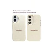 1pc White Matte Textured Minimalist Black Striped Pattern Phone Case, Compatible With IPhone 16 Pro Max, 15, 14 Plus, 13, 12, 11 - Multicolor - View 5