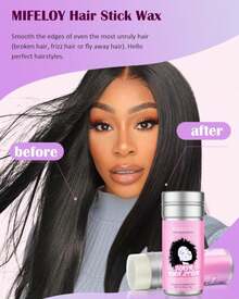 Pomade Taming Stick For Smoothing Frizzy Hair And Flyaways, Long Lasting Styling Cream Gel, Women'S Slick Back Hair Glue, 5 In 1 Edge Control Brush For Wigs And Bed Head Styling - Màu A - Xem 4