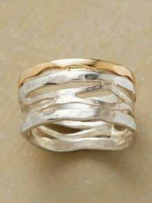 1 pieza Anillo de moda para mujer, adecuado como regalo del Día de San Valentín, accesorio para fiesta de aniversario de boda - 1# - Ver 1